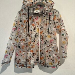 Disney Reign Cats and Dogs Clear Hooded Raincoat size M